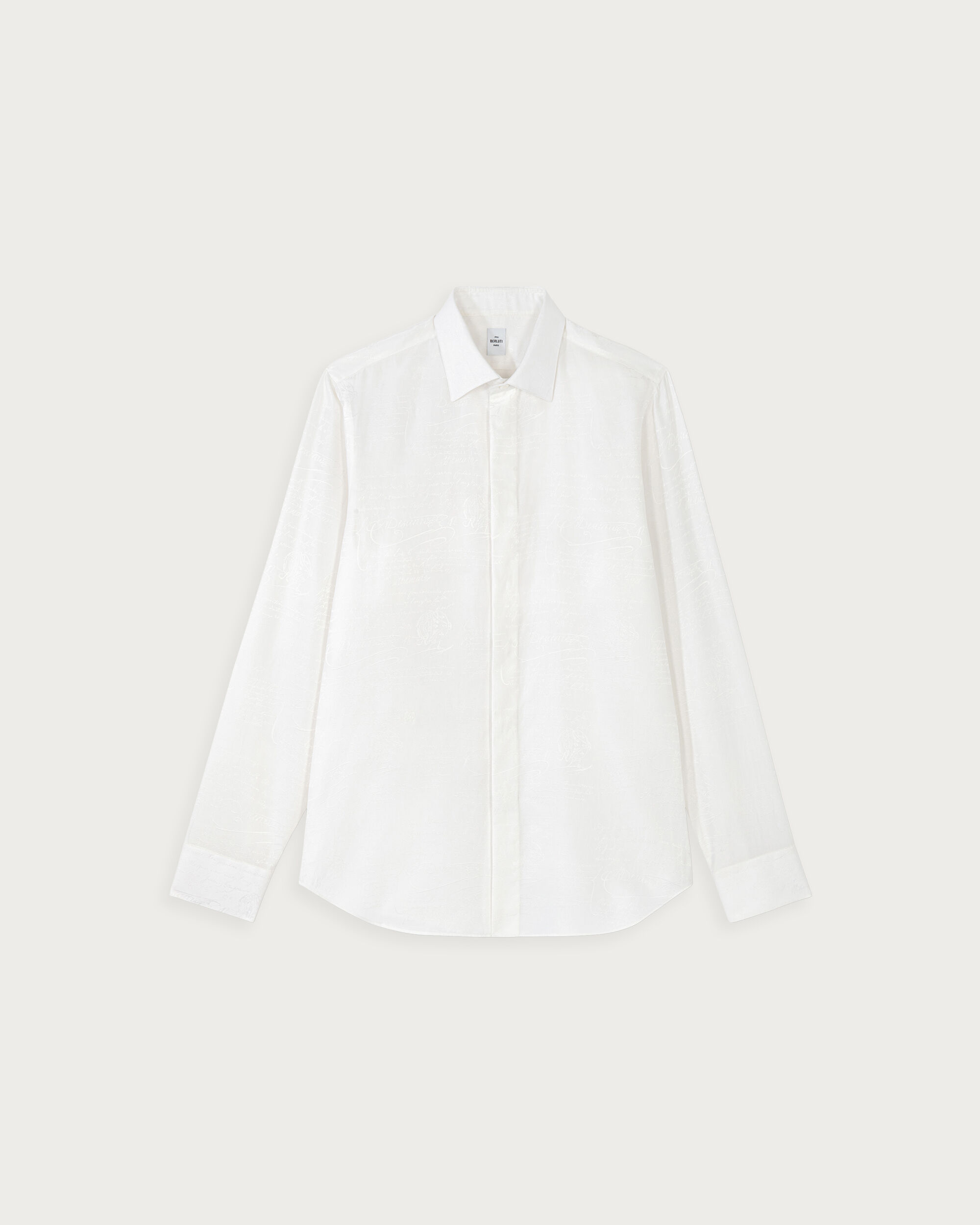 Andy Scritto Pattern Shirt, Blanc Optique, hi-res