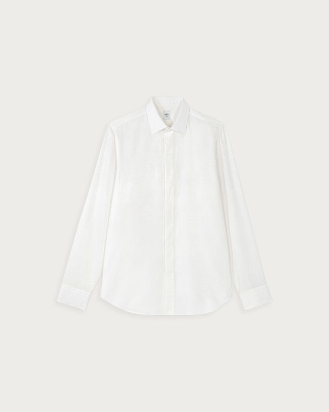 Andy Scritto Pattern Shirt, Blanc Optique, hi-res