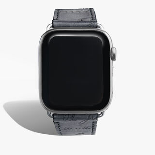 Apple Watch Bracelet Scritto Leather, LIGHT ALUMINIO, hi-res