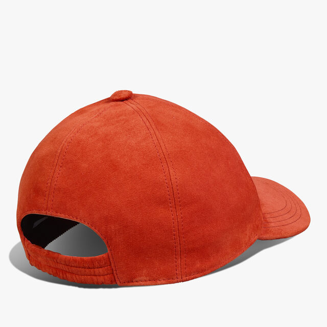 Suede Crest Baseball Cap, BURNT ORANGE, hi-res 2