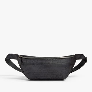 Rider Scritto Leather Belt Bag, NERO GRIGIO, hi-res