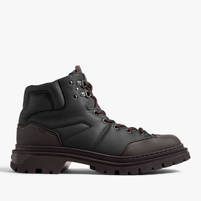 Brunico Parcours Deer Leather And Rubber Boot, BLACK, hi-res 1