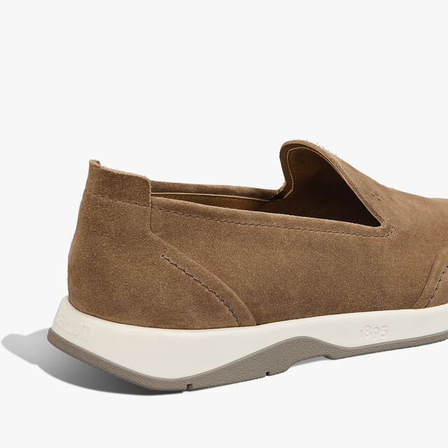 Echappée Suede Calf Loafer, DARK BEIGE, hi-res 4