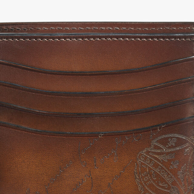 Makore Slim Compact Wallet In Leather, BLACK, hi-res 4