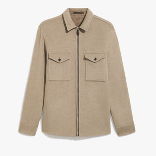 Double Face Zipped Overshirt, MOLE/ INTERNAL GIANT SCRITTO, hi-res