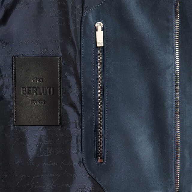 Suede Flight Jacket, DIM BLUE, hi-res 8