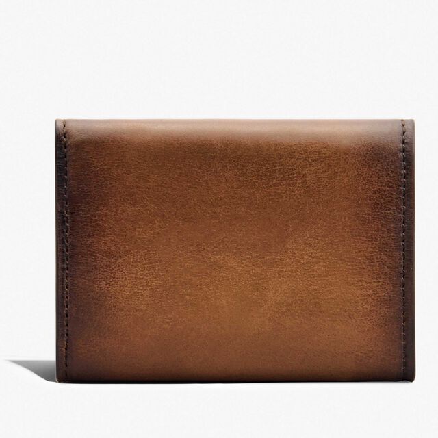 Acajou Scritto Leather Wallet, CACAO INTENSO, hi-res 2