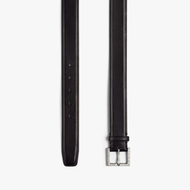 Square 35 mm Belt In Venezia Calf Leather, FONDANT., hi-res 2