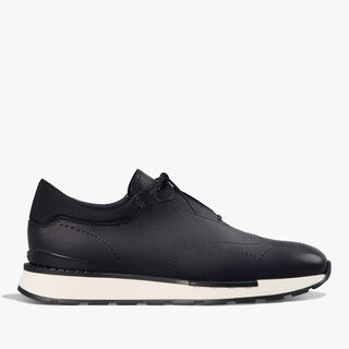 Fast Track Venezia Calf Leather And Nylon Sneaker, NERO GRIGIO, hi-res