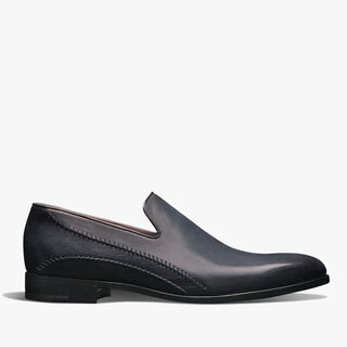 Rapiécé-Reprisé Scritto Leather Slipper, LUNA PIENA, hi-res