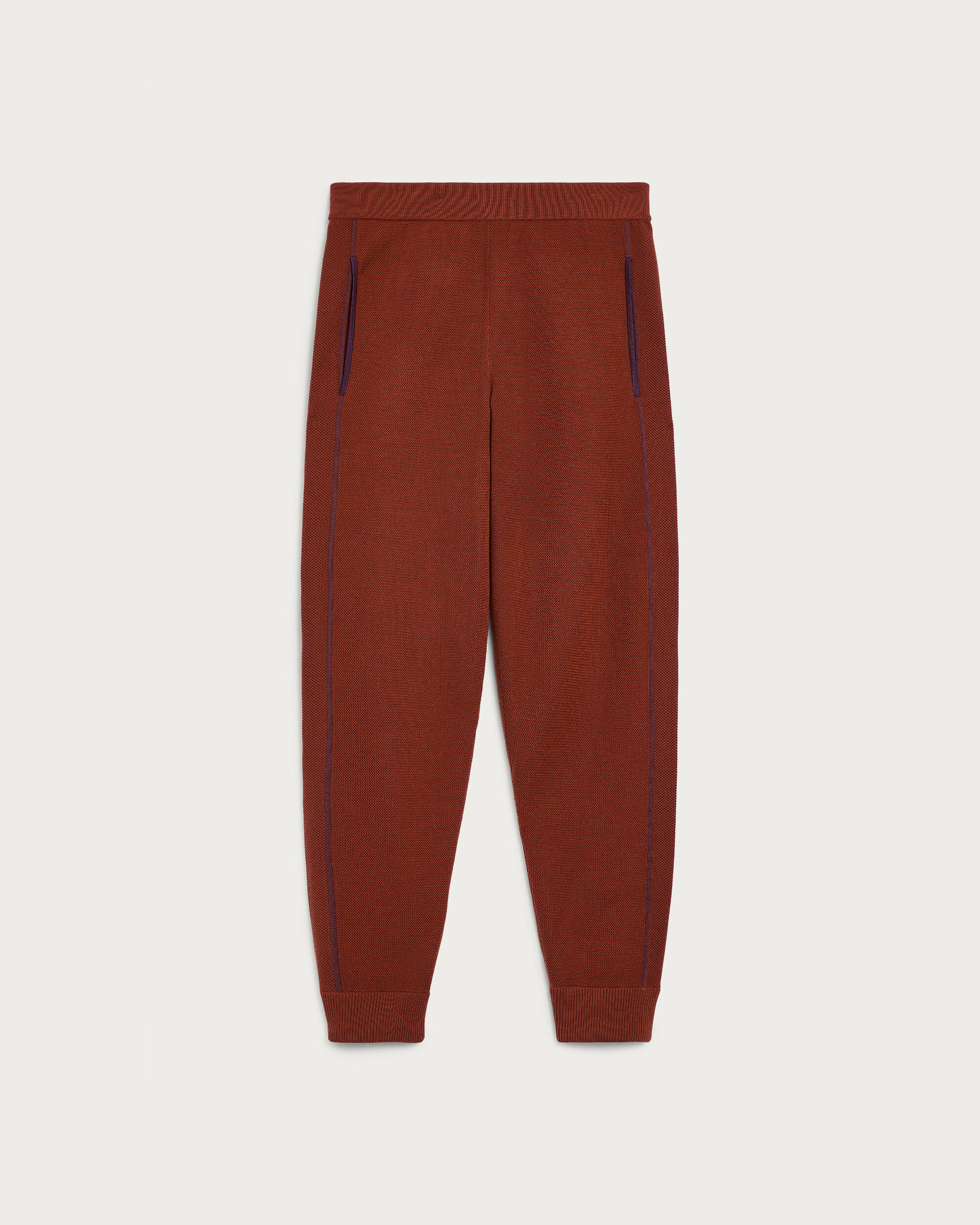 Shadow Jogpants with Leather Detail, Rust, hi-res