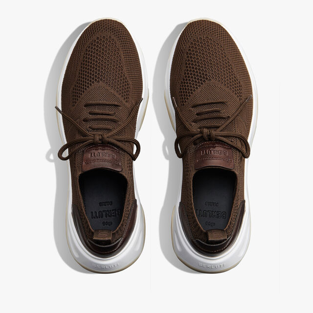 Shadow Knit And Lagoon Calf Sneaker, EARTH BROWN, hi-res 3