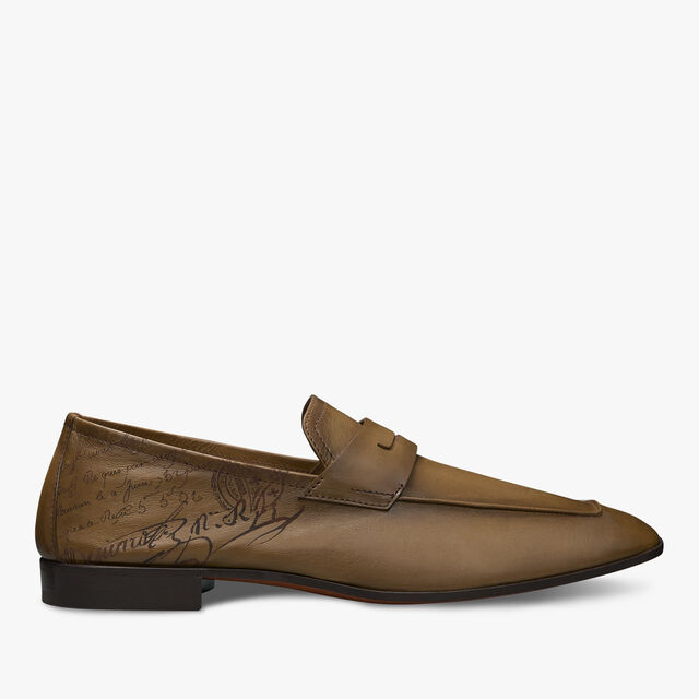 Lorenzo Rimini袋鼠皮乐福鞋, OLIVE, hi-res 1