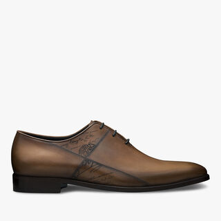 Alessandro Demesure Patchwork Scritto Leather Oxford, OLIVE, hi-res