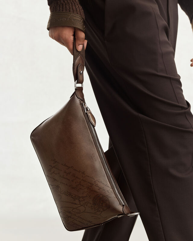 Toujours Soft Zipped Pouch, Soft Brown, hi-res