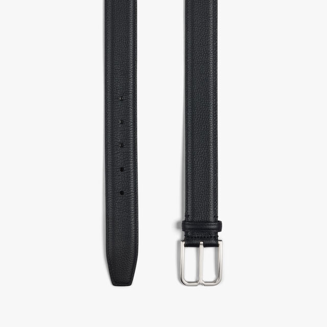 Essence 35 mm Belt In Grained Calf Leather, BLACK, hi-res 3