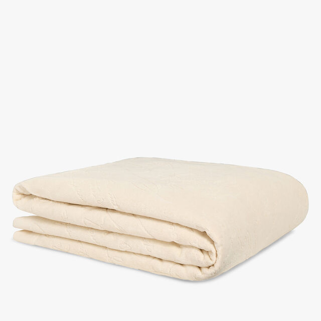 Cotton Scritto Beach Towel, ECRU, hi-res 1