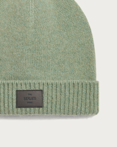 Beanie with Leather Detail, Dry Moss, hi-res