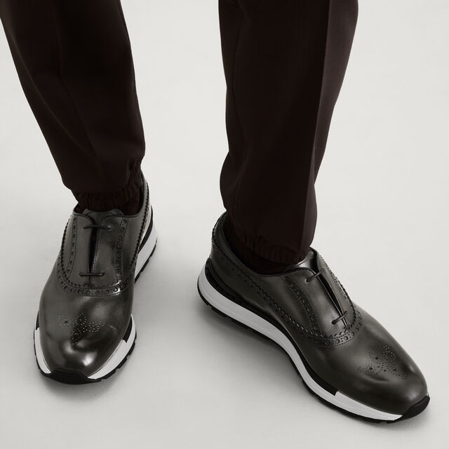 Fast Track Venezia Palmellato Calf Leather Sneaker, SELVA OSCURA, hi-res 2
