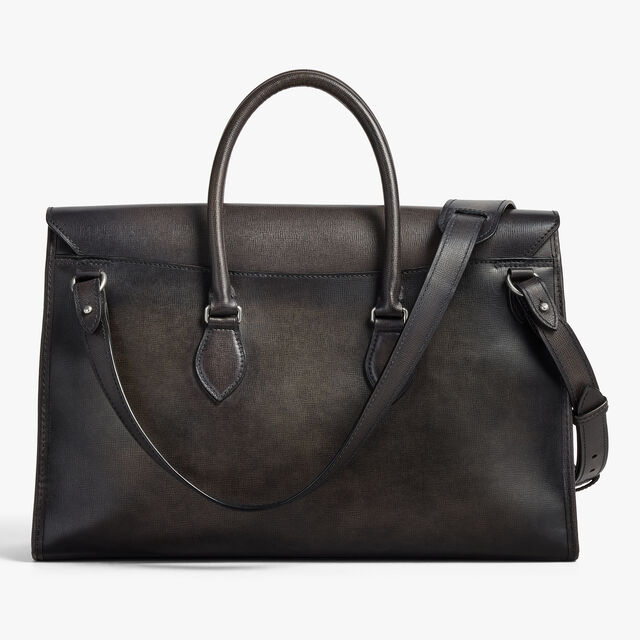 E'Mio Briefcase In Leather, GREY FLANEL, hi-res 3