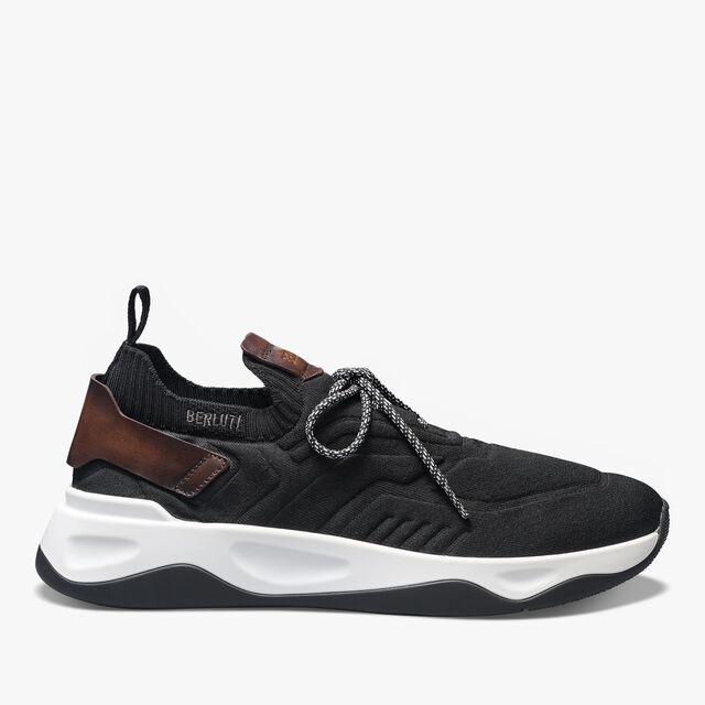 Shadow Knit And Leather Sneaker, BLACK, hi-res 1