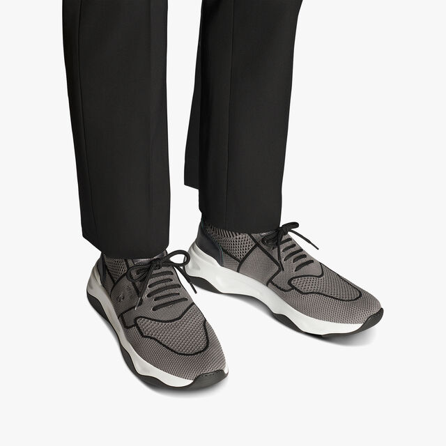 Shadow Knit And Leather Sneaker, GREY, hi-res 7