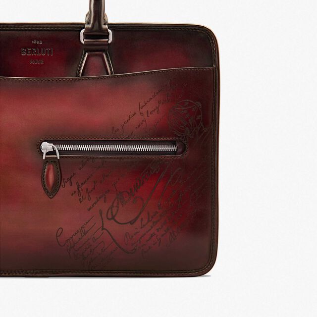 Un Jour Mini Gradiant Scritto Leather Briefcase, LIGHT SAINT EMILION, hi-res 5