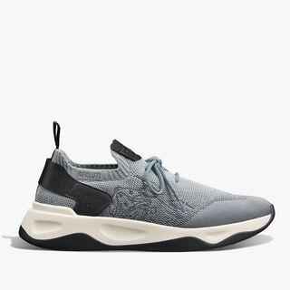 Shadow Scritto Knit And Lagoon Calf Sneaker, GRADIANT LIGHT BLUE, hi-res