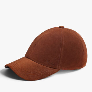 Berluti Thabor Suede Baseball Cap, CHESTNUT, hi-res
