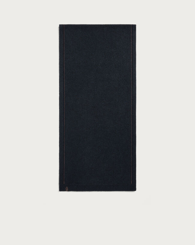 Leather Braiding Scarf, Cold Night Blue, hi-res