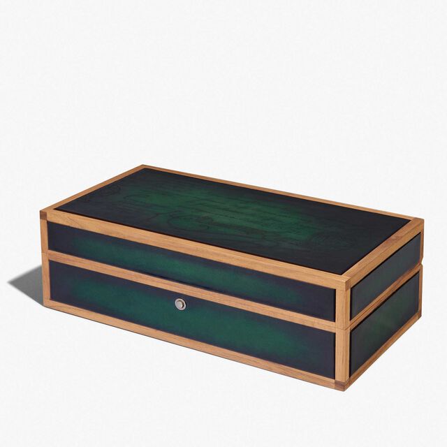 Wood and Leather Watch Box, OPUNTIA, hi-res 4