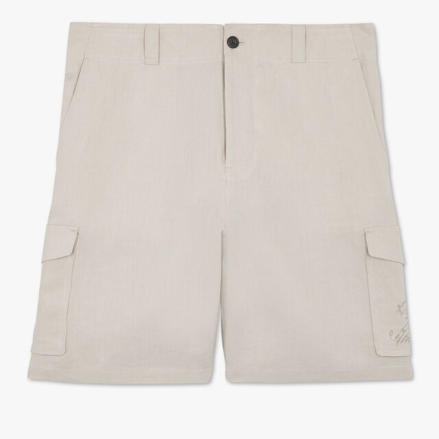 Linen Cargo Shorts, SAND LINEN, hi-res 1