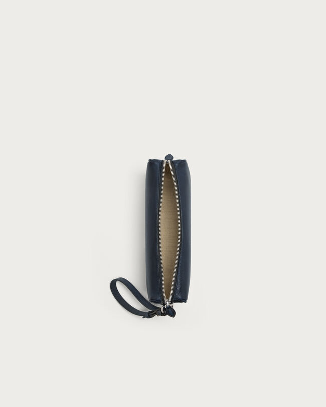 Rosewood Zipped Pouch, Indigo Denim, hi-res