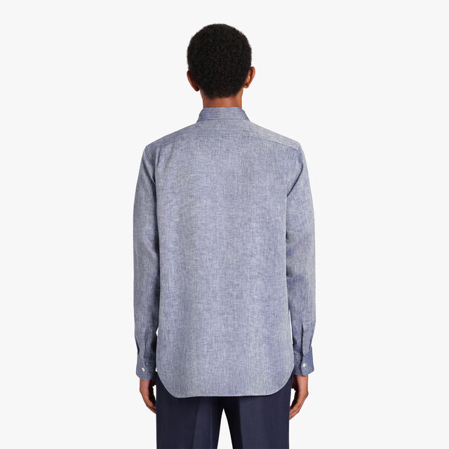 Linen Box Fit Shirt, BLUE SEA LINEN, hi-res 3