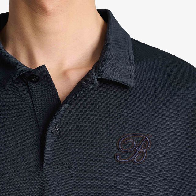 高尔夫科技面料长袖Polo衫, COLD NIGHT BLUE, hi-res 5