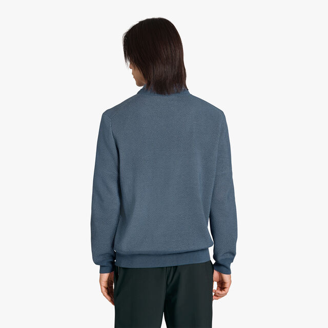 Golf Cotton and Silk Sweater, STORM BLUE, hi-res 3