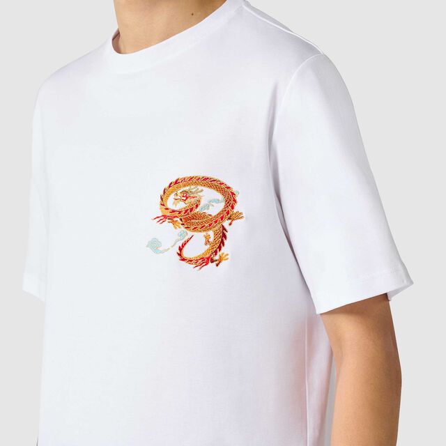 刺绣B Dragon T恤, BLANC OPTIQUE, hi-res 3
