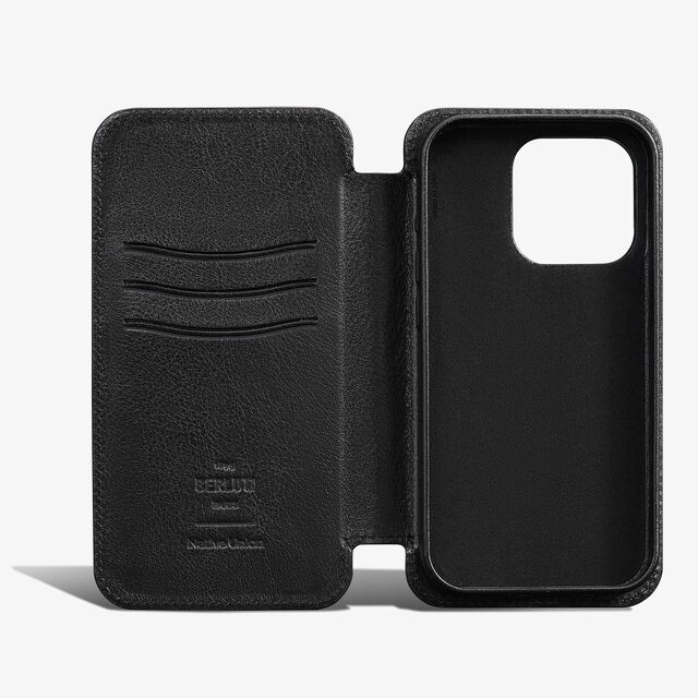 Scritto Leather iPhone 16 Pro Folio, LIGHT ALUMINIO, hi-res 3