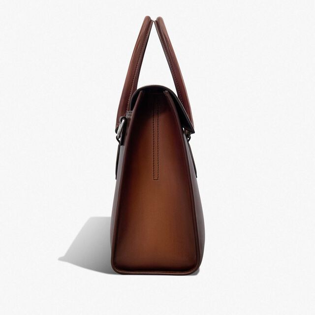 E'Mio Scritto Leather Briefcase, CACAO INTENSO, hi-res 4