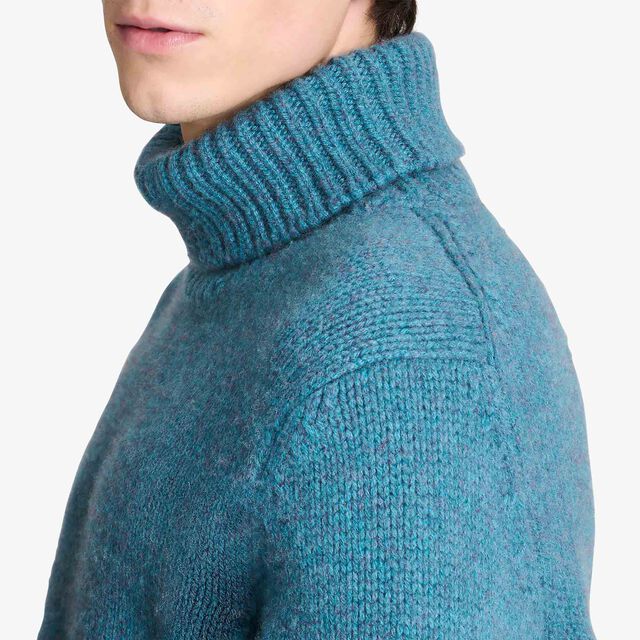 Andy Bar Cashmere Turtle Neck, GREYISH TURQUOISE, hi-res 5