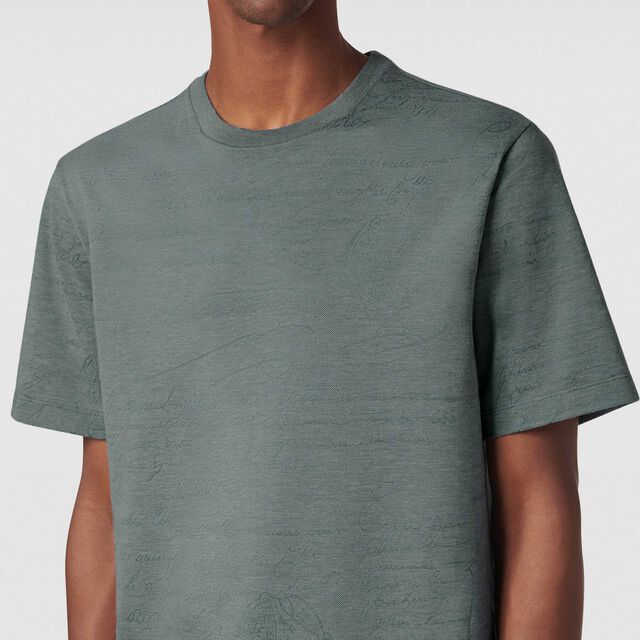 Scritto Pique T-shirt, BLUE DENIM, hi-res 3