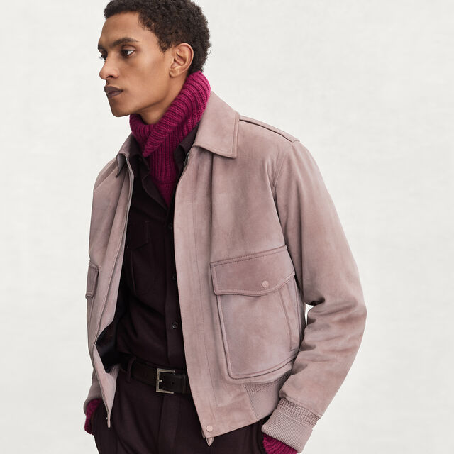 Suede Flight Jacket, ANTIQUE ROSE, hi-res 2