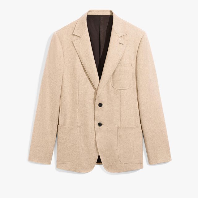 Cashmere Stretch Travel Jacket, WARM BEIGE, hi-res 1