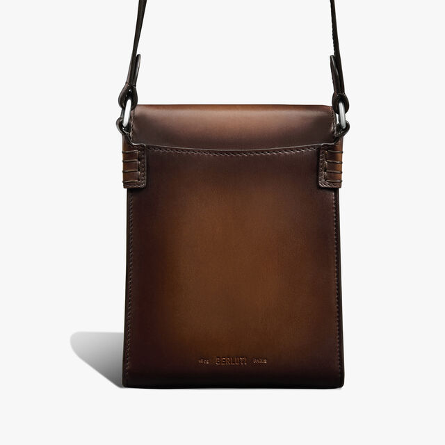 Andy Phone Pouch Leather Messenger, CACAO INTENSO, hi-res 4