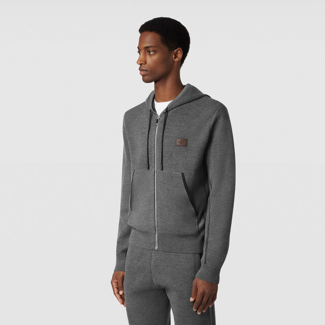 Shadow Zip-up Hoodie, MIDNIGHT GREY, hi-res 2