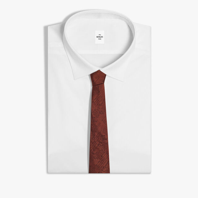 Classic Scritto Tie, CHESTNUT BROWN, hi-res 2