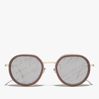 Centaury Metal And Leather Sunglasses, BROWN + BRONZE, hi-res