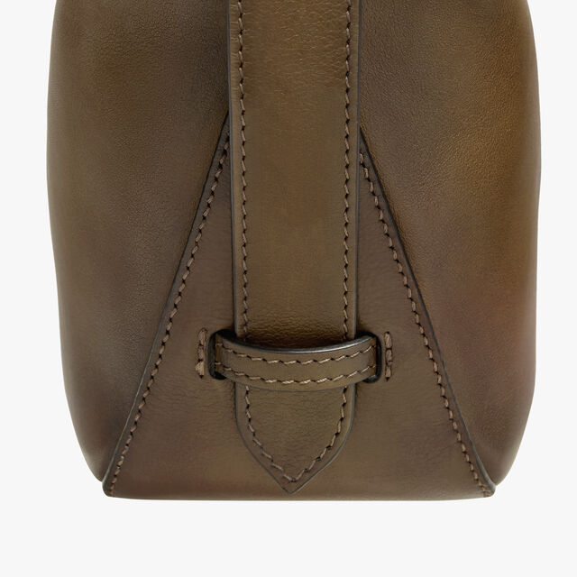 Toujours Soft Zipped Hobo XS In Leather, DARK KAKI, hi-res 6