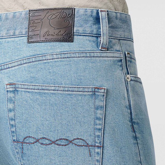 Slim Fit Denim Trousers, LIGHT BLUE, hi-res 5
