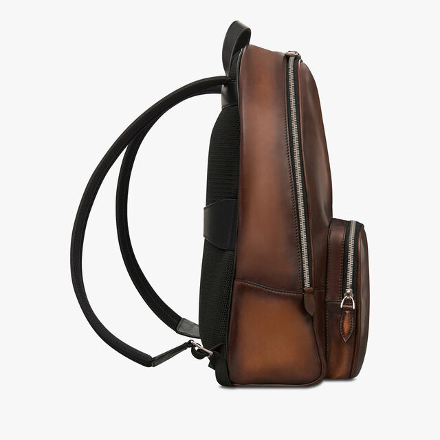 Time Off Scritto Leather Backpack, CACAO INTENSO, hi-res 4